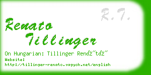 renato tillinger business card